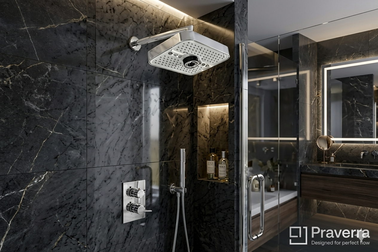 Praverra Head Shower Flow 85 view 4